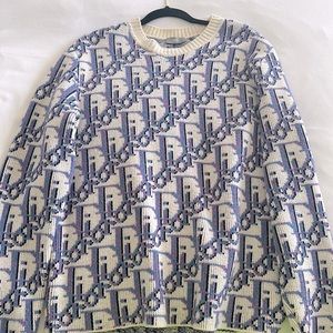 Dior Purple Oblique Wool & Cashmere Knit Sweater